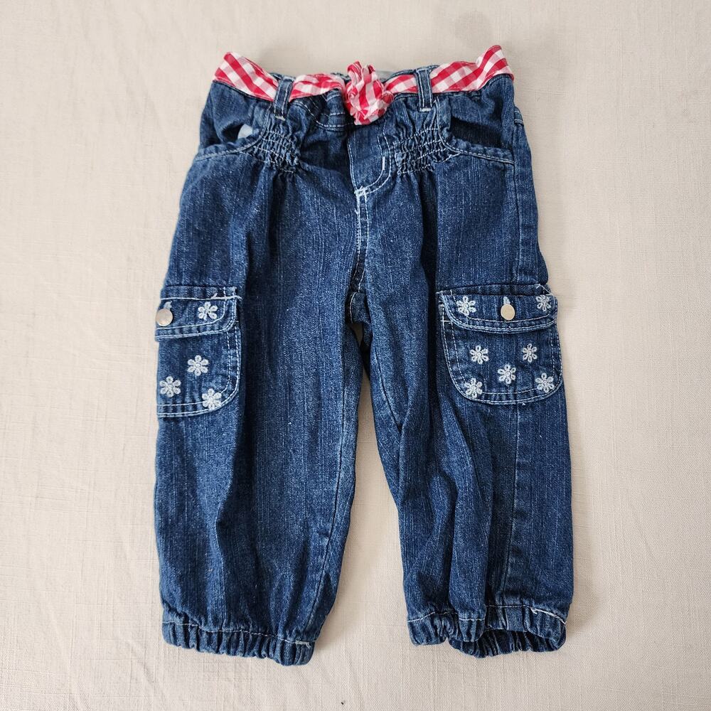 Vintage Floral Cargo Capri Jeans 4t